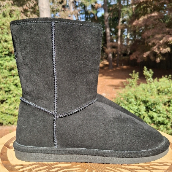 Women's Bjorndal Zadie Black Suede Leather Winter Boots Size 7 - Picture 9 of 9